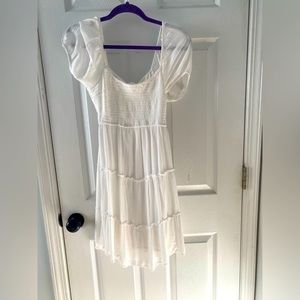 Hollister white open back dress!